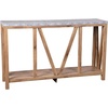 image:imageFlash Furniture Charlotte Farmhouse 2Tier Console Table  Warm Oak Finish Engineered Wood Frame  Concrete Finish Tabletop  For Entryway or Living RoomConcrete TopWarm Oak Frame