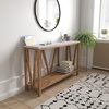 image:imageFlash Furniture Charlotte Farmhouse 2Tier Console Table  Warm Oak Finish Engineered Wood Frame  Concrete Finish Tabletop  For Entryway or Living RoomConcrete TopWarm Oak Frame