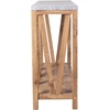 image:imageFlash Furniture Charlotte Farmhouse 2Tier Console Table  Warm Oak Finish Engineered Wood Frame  Concrete Finish Tabletop  For Entryway or Living RoomConcrete TopWarm Oak Frame