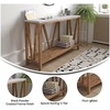 image:imageFlash Furniture Charlotte Farmhouse 2Tier Console Table  Warm Oak Finish Engineered Wood Frame  Concrete Finish Tabletop  For Entryway or Living RoomConcrete TopWarm Oak Frame