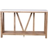 image:imageFlash Furniture Charlotte Farmhouse 2Tier Console Table  Warm Oak Finish Engineered Wood Frame  Concrete Finish Tabletop  For Entryway or Living RoomMarble TopWarm Oak Frame