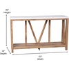 image:imageFlash Furniture Charlotte Farmhouse 2Tier Console Table  Warm Oak Finish Engineered Wood Frame  Concrete Finish Tabletop  For Entryway or Living RoomMarble TopWarm Oak Frame