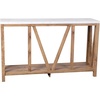 image:imageFlash Furniture Charlotte Farmhouse 2Tier Console Table  Warm Oak Finish Engineered Wood Frame  Concrete Finish Tabletop  For Entryway or Living RoomMarble TopWarm Oak Frame