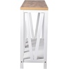 image:imageFlash Furniture Charlotte Farmhouse 2Tier Console Table  Warm Oak Finish Engineered Wood Frame  Concrete Finish Tabletop  For Entryway or Living RoomWarm Oak TopWhite Frame