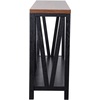 image:imageFlash Furniture Charlotte Farmhouse 2Tier Console Table  Warm Oak Finish Engineered Wood Frame  Concrete Finish Tabletop  For Entryway or Living RoomWalnut TopBlack Frame
