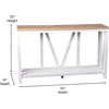 image:imageFlash Furniture Charlotte Farmhouse 2Tier Console Table  Warm Oak Finish Engineered Wood Frame  Concrete Finish Tabletop  For Entryway or Living RoomWarm Oak TopWhite Frame