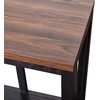 image:imageFlash Furniture Charlotte Farmhouse 2Tier Console Table  Warm Oak Finish Engineered Wood Frame  Concrete Finish Tabletop  For Entryway or Living RoomWalnut TopBlack Frame