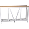 image:imageFlash Furniture Charlotte Farmhouse 2Tier Console Table  Warm Oak Finish Engineered Wood Frame  Concrete Finish Tabletop  For Entryway or Living RoomWarm Oak TopWhite Frame