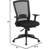 image:imageFlash Furniture Cleo MidBack Black Mesh Executive Swivel Ergonomic Office Chair with Back Angle Adjustment and Adjustable Arms