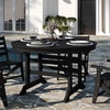 image:imageFlash Furniture Colonel Outdoor Dining Table for 4 Commercial Grade AllWeather Recycled HDPE Adirondack Style Table UV Fade Resistant 48 Round BlackBlack