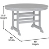 image:imageFlash Furniture Colonel Outdoor Dining Table for 4 Commercial Grade AllWeather Recycled HDPE Adirondack Style Table UV Fade Resistant 48 Round BlackGrey