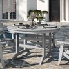 image:imageFlash Furniture Colonel Outdoor Dining Table for 4 Commercial Grade AllWeather Recycled HDPE Adirondack Style Table UV Fade Resistant 48 Round BlackGrey