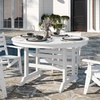 image:imageFlash Furniture Colonel Outdoor Dining Table for 4 Commercial Grade AllWeather Recycled HDPE Adirondack Style Table UV Fade Resistant 48 Round BlackWhite