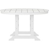 image:imageFlash Furniture Colonel Outdoor Dining Table for 4 Commercial Grade AllWeather Recycled HDPE Adirondack Style Table UV Fade Resistant 48 Round BlackWhite