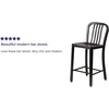image:imageFlash Furniture Commercial Grade 24 High White Metal IndoorOutdoor Counter Height Stool with Vertical Slat BackBlackantique Gold