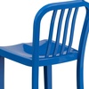 image:imageFlash Furniture Commercial Grade 24 High White Metal IndoorOutdoor Counter Height Stool with Vertical Slat BackBlue