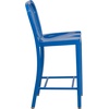 image:imageFlash Furniture Commercial Grade 24 High White Metal IndoorOutdoor Counter Height Stool with Vertical Slat BackBlue