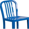 image:imageFlash Furniture Commercial Grade 24 High White Metal IndoorOutdoor Counter Height Stool with Vertical Slat BackBlue