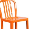 image:imageFlash Furniture Commercial Grade 24 High White Metal IndoorOutdoor Counter Height Stool with Vertical Slat BackOrange