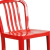 image:imageFlash Furniture Commercial Grade 24 High White Metal IndoorOutdoor Counter Height Stool with Vertical Slat BackRed