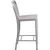 image:imageFlash Furniture Commercial Grade 24 High White Metal IndoorOutdoor Counter Height Stool with Vertical Slat BackSilver