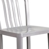 image:imageFlash Furniture Commercial Grade 24 High White Metal IndoorOutdoor Counter Height Stool with Vertical Slat BackSilver