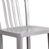 image:imageFlash Furniture Commercial Grade 24 High White Metal IndoorOutdoor Counter Height Stool with Vertical Slat BackSilver