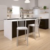 image:imageFlash Furniture Commercial Grade 24 High White Metal IndoorOutdoor Counter Height Stool with Vertical Slat BackSilver
