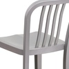 image:imageFlash Furniture Commercial Grade 24 High White Metal IndoorOutdoor Counter Height Stool with Vertical Slat BackSilver