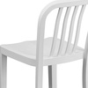image:imageFlash Furniture Commercial Grade 24 High White Metal IndoorOutdoor Counter Height Stool with Vertical Slat BackWhite
