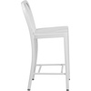 image:imageFlash Furniture Commercial Grade 24 High White Metal IndoorOutdoor Counter Height Stool with Vertical Slat BackWhite