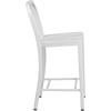 image:imageFlash Furniture Commercial Grade 24 High White Metal IndoorOutdoor Counter Height Stool with Vertical Slat BackWhite