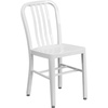 image:imageFlash Furniture Commercial Grade 30 Round Blue Metal IndoorOutdoor Table Set with 4 Vertical Slat Back ChairsWhite