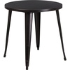 image:imageFlash Furniture Commercial Grade 30 Round Red Metal IndoorOutdoor Table Set with 4 Arm ChairsBlackantique Gold