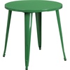 image:imageFlash Furniture Commercial Grade 30 Round Red Metal IndoorOutdoor Table Set with 4 Arm ChairsGreen