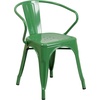 image:imageFlash Furniture Commercial Grade 30 Round Red Metal IndoorOutdoor Table Set with 4 Arm ChairsGreen
