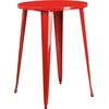 image:imageFlash Furniture Commercial Grade 30 Round Silver Metal IndoorOutdoor Bar Table Set with 4 Vertical Slat Back StoolsRed