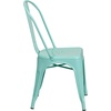 image:imageFlash Furniture Commercial Grade 315 Square Mint Green Metal IndoorOutdoor Table Set with 4 Stack ChairsMint Green