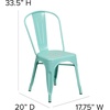 image:imageFlash Furniture Commercial Grade 315 Square Mint Green Metal IndoorOutdoor Table Set with 4 Stack ChairsMint Green