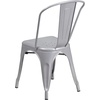 image:imageFlash Furniture Commercial Grade 315 Square Mint Green Metal IndoorOutdoor Table Set with 4 Stack ChairsSilver