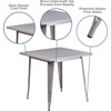 image:imageFlash Furniture Commercial Grade 315 Square Mint Green Metal IndoorOutdoor Table Set with 4 Stack ChairsSilver