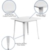 image:imageFlash Furniture Commercial Grade 315 Square Mint Green Metal IndoorOutdoor Table Set with 4 Stack ChairsWhite