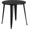 image:imageFlash Furniture Conrad Commercial Grade 30 Round Green Metal IndoorOutdoor Table Set with 2 Arm ChairsBlackantique Gold