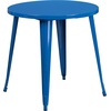 image:imageFlash Furniture Conrad Commercial Grade 30 Round Green Metal IndoorOutdoor Table Set with 2 Arm ChairsBlue