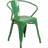 image:imageFlash Furniture Conrad Commercial Grade 30 Round Green Metal IndoorOutdoor Table Set with 2 Arm ChairsGreen