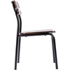 image:imageFlash Furniture Cyprus Commercial Grade Wood Dining Chair Metal Frame Solid Wood Seat and Back Floor Glides WhiteAntique WhiteAntique Copper
