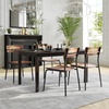 image:imageFlash Furniture Cyprus Commercial Grade Wood Dining Chair Metal Frame Solid Wood Seat and Back Floor Glides WhiteAntique WhiteAntique Copper