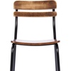 image:imageFlash Furniture Cyprus Commercial Grade Wood Dining Chair Metal Frame Solid Wood Seat and Back Floor Glides WhiteAntique WhiteAntique Copper