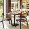image:imageFlash Furniture Cyprus Commercial Grade Wood Dining Chair Metal Frame Solid Wood Seat and Back Floor Glides WhiteAntique WhiteAntique Copper