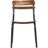 image:imageFlash Furniture Cyprus Commercial Grade Wood Dining Chair Metal Frame Solid Wood Seat and Back Floor Glides WhiteAntique WhiteAntique Copper